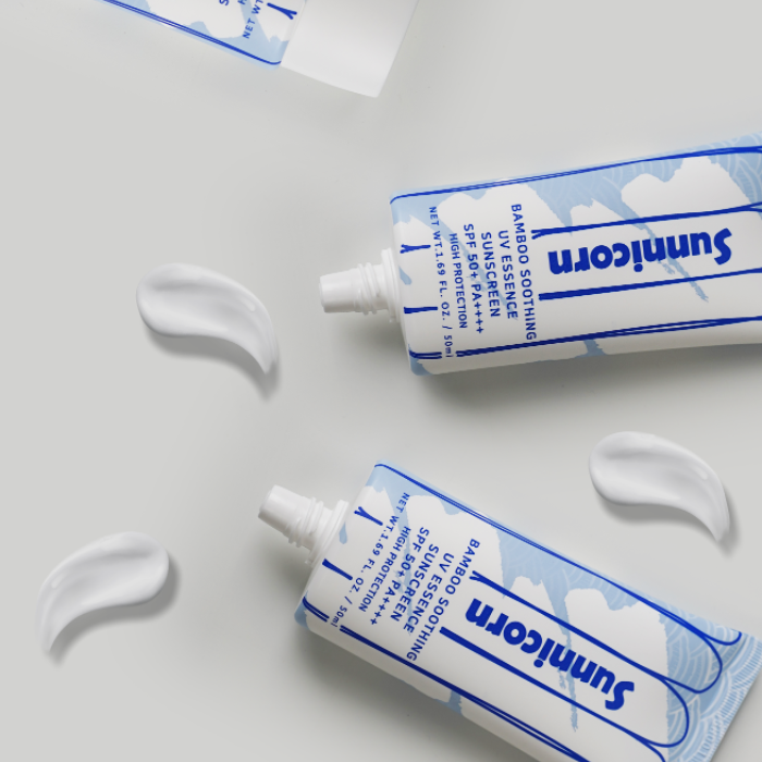 sunnicorn Bamboo Soothing UV Sun Essence SPF 50+ PA+ förpackning
