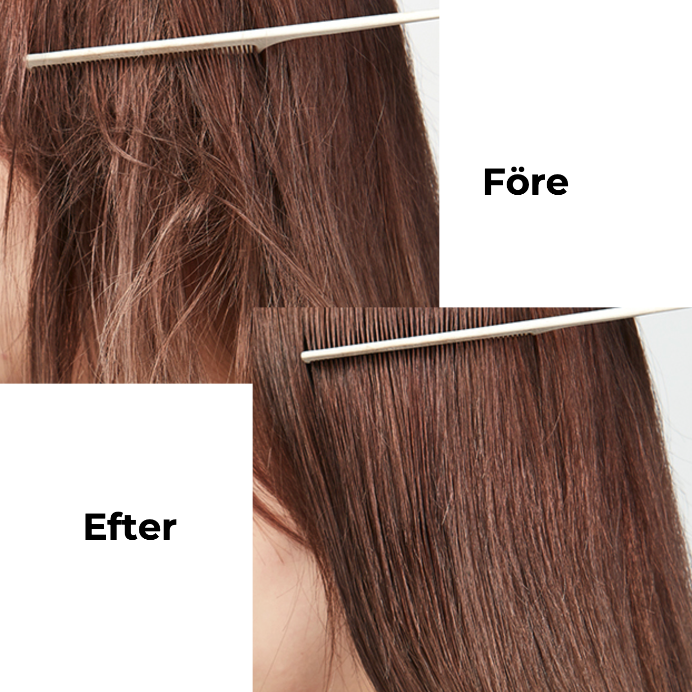 esthetic house CP-1 Aquaxyl Complex Intense Moisture Conditioner före och efter